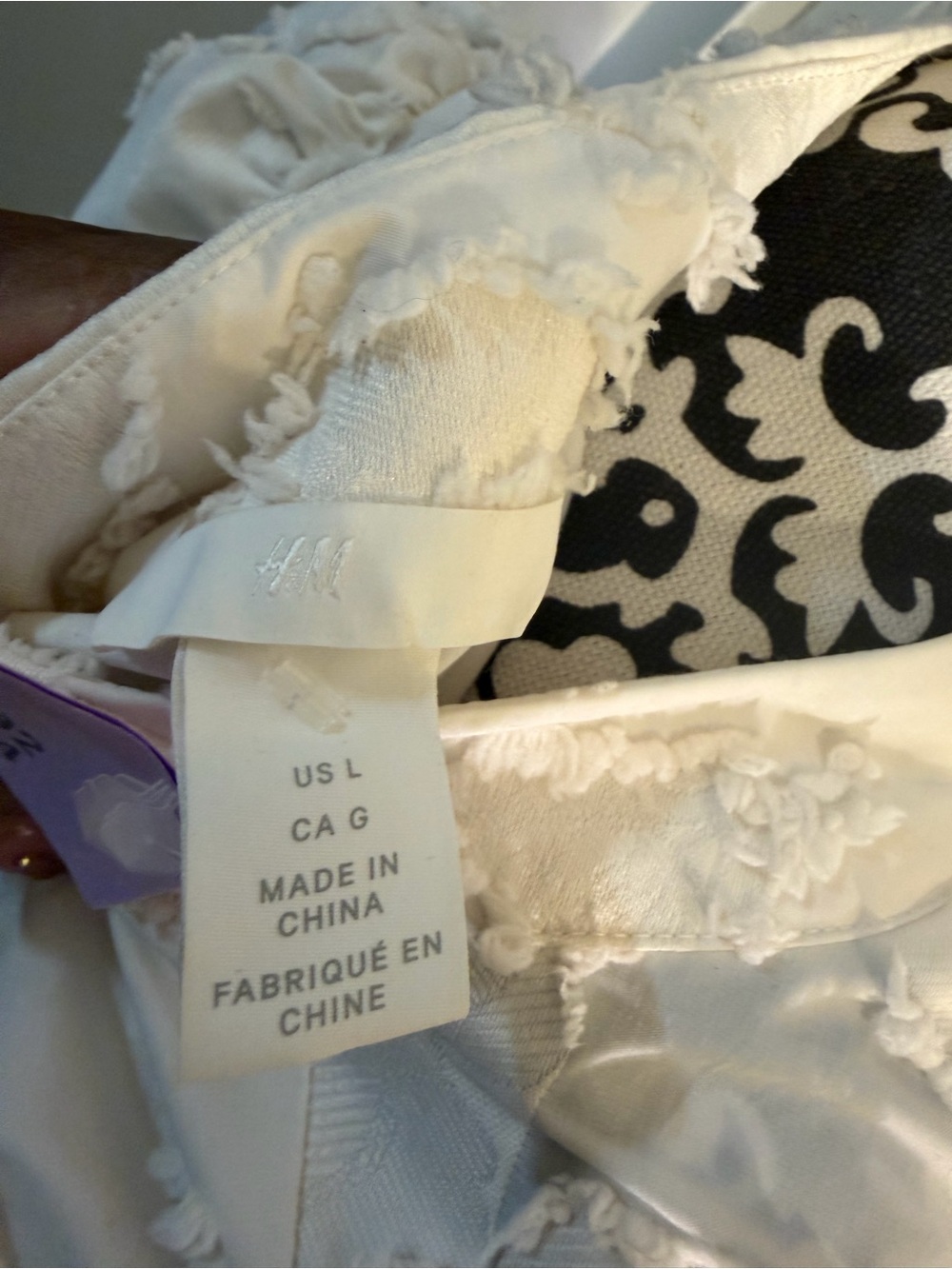 H&M Cream Textured Ruffle Tunic - Picture 2 of 5